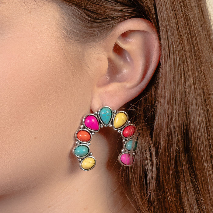 93307 - Squash Blossom Earrings - Multi