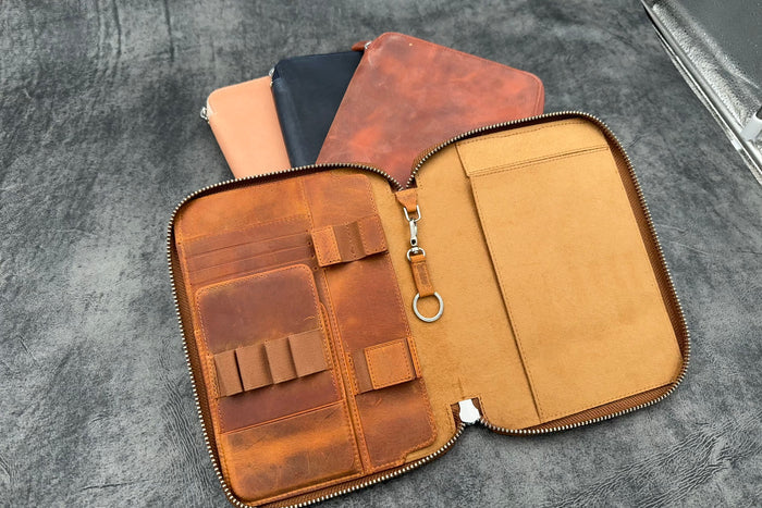 SECONDS Leather Zippered A5 Leuchtturm1917 Notebook Folio - Multiple Colors - 408