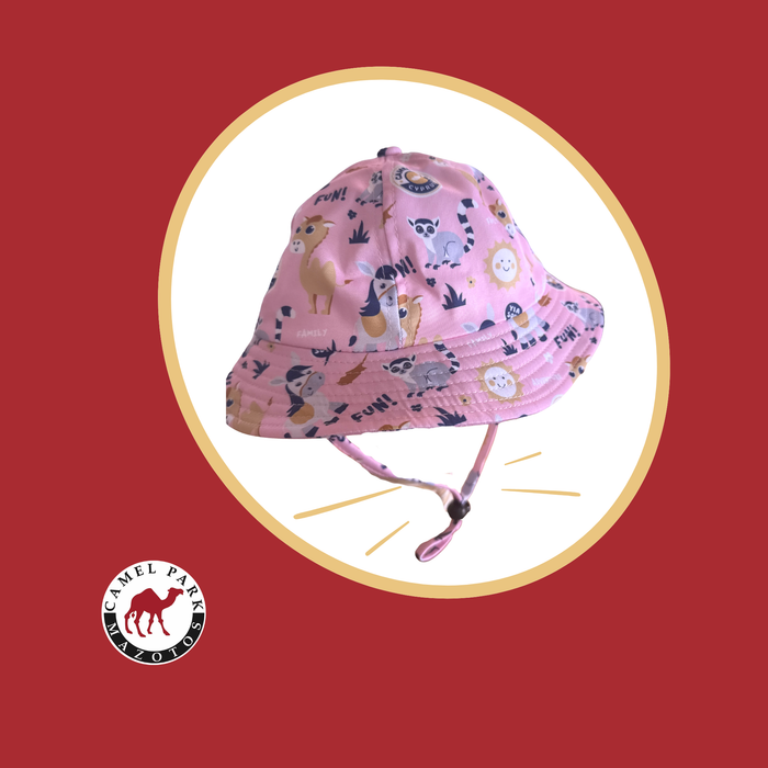 Animal-Themed Pink Bucket Hat (for kids)