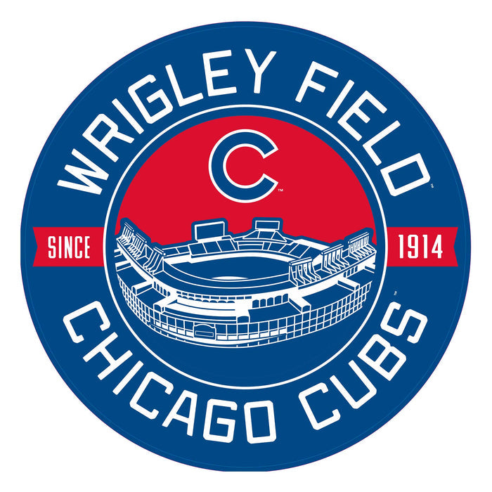Chicago Cubs Wrigley Field Image Round Sign