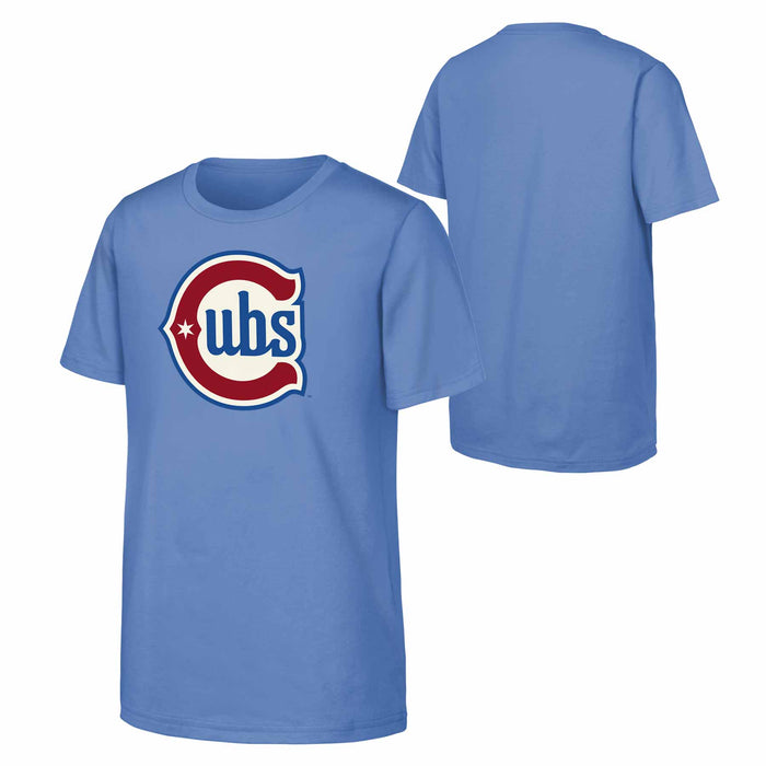 Chicago Cubs Youth Alternate Blues Logo Short Sleeve T-Shirt