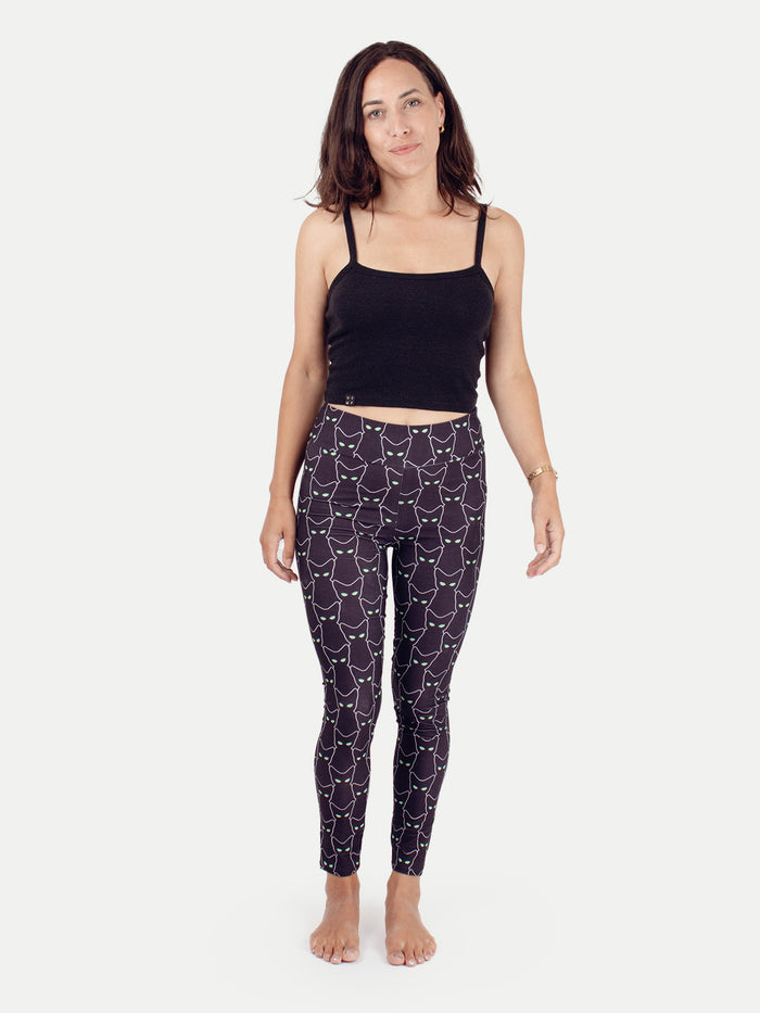 Festival Printed Leggings | Black Cat-Image 4