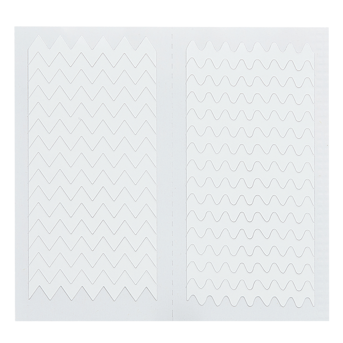 French Mani Strips decal sheet: white chevron French tip strips