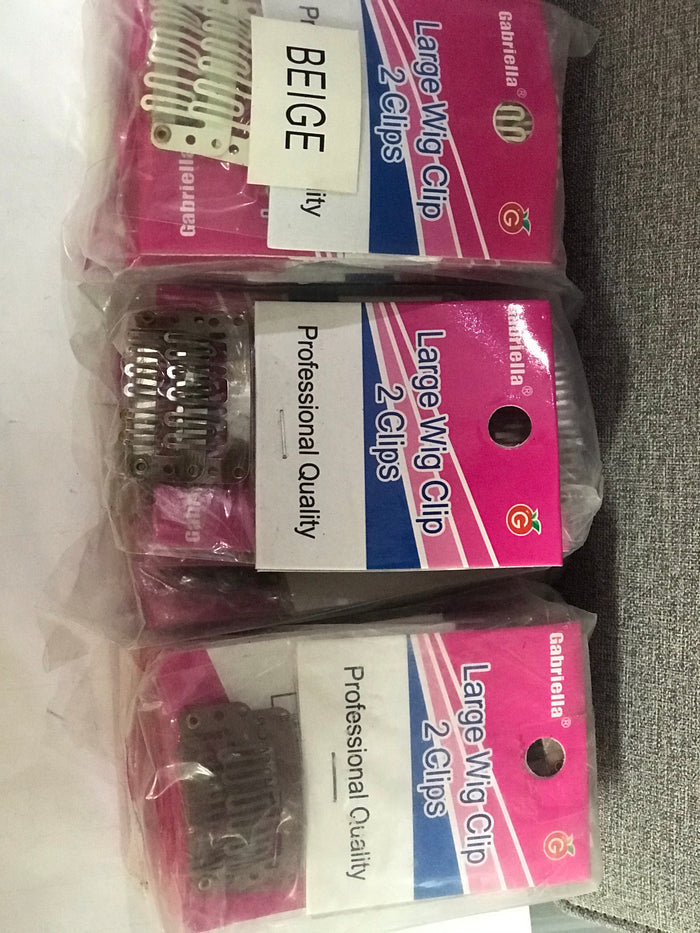 Gabriella Wig Clip large 24pcs/pack- 3 Color - Palms Fashion Inc.