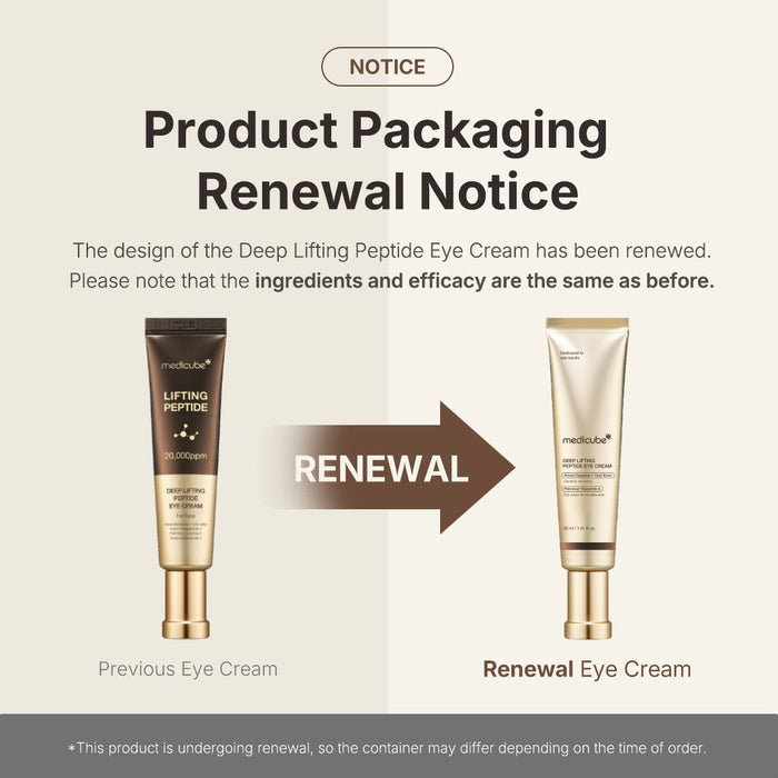 Medicube Deep Lifting Pepide Eye Cream 30ml كريم العيون الببتيد العميق من ميديكيوب - Princess Cosmetics Qatar