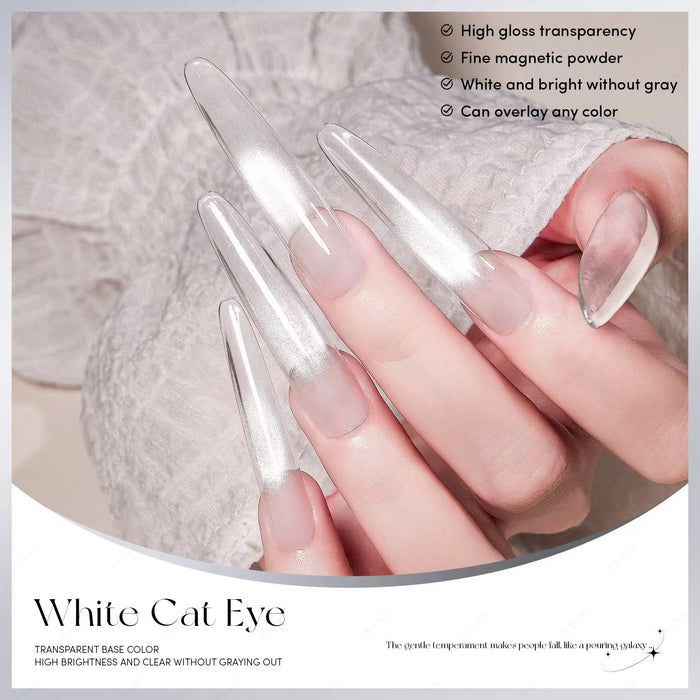NEW Super White Clear Moonlight Cat Eye 15ml