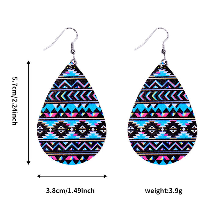 Spring Bouquet Faux Leather Teardrop Ear Bling Two Styles Available
