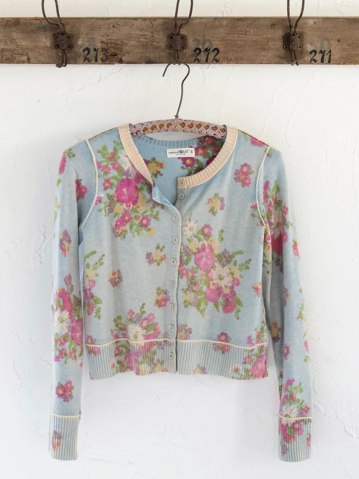 Your Everything Cardigan Sweater - English Garden Cloud Blue-view 6