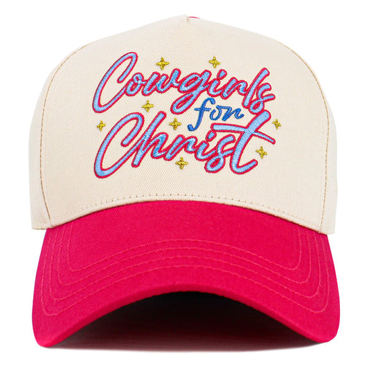 1632 - Cowgirls for Christ Hat - Hot Pink