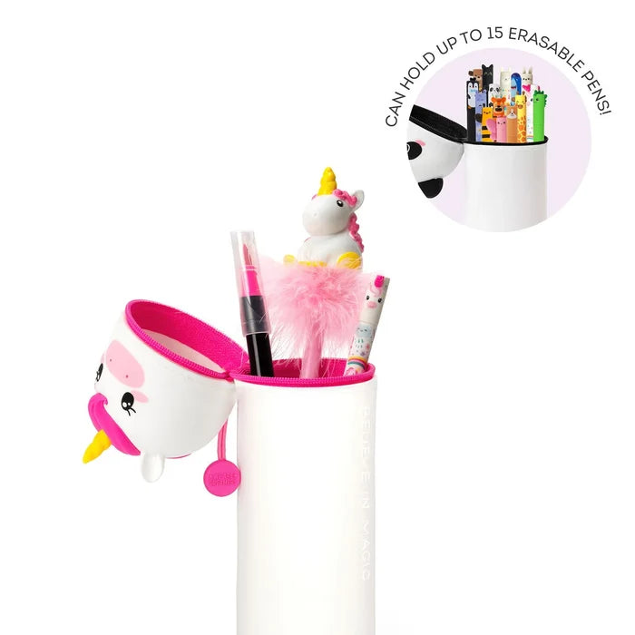 2-in-1 Pencil Case - Silicone - Unicorn - Details