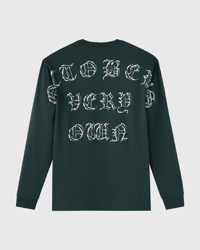 6 God Long-Sleeve Tee - Midnight Green