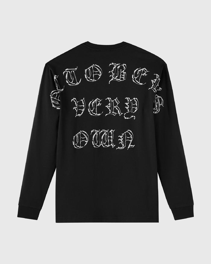 6 Gold Long-Sleeve Tee - Black