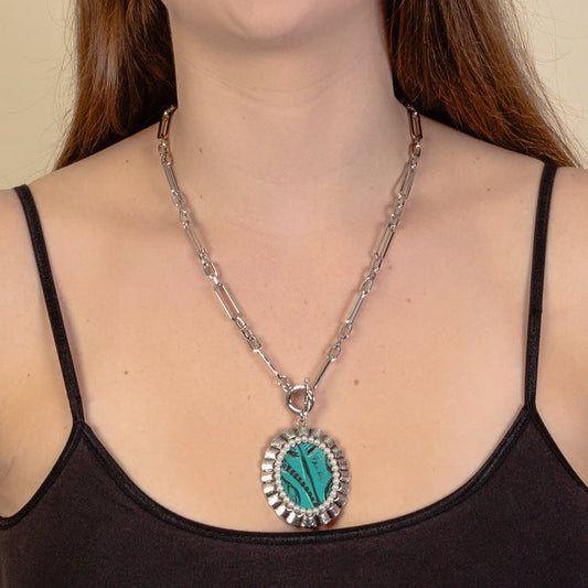 92062 - Western Squash Blossom Necklace - Turquoise
