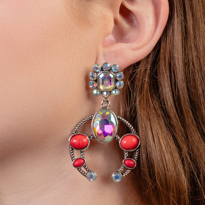 93330 - Squash Blossom Earrings - Red