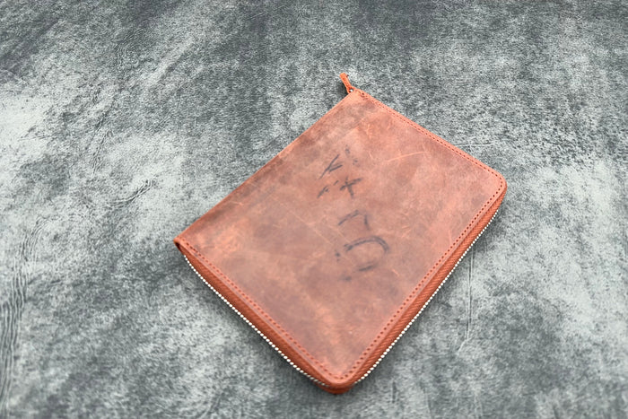 SECONDS Leather Zippered 5 Slots Pen Case - Multiple Colors - 431