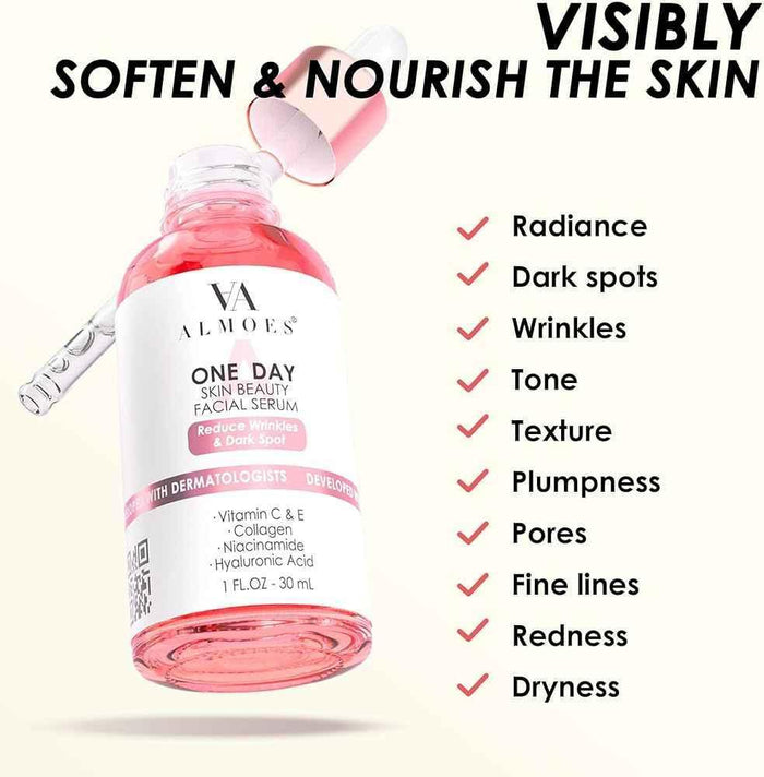 Almoes Facial Serum - Reduce Wrinkles & Dark Spots - Serum - VA ALMOES -- United Arab Emirates -- Pinky Cosmetics