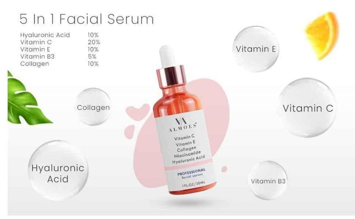 Almoes Facial Serum - Reduce Wrinkles & Dark Spots - Serum - VA ALMOES -- United Arab Emirates -- Pinky Cosmetics
