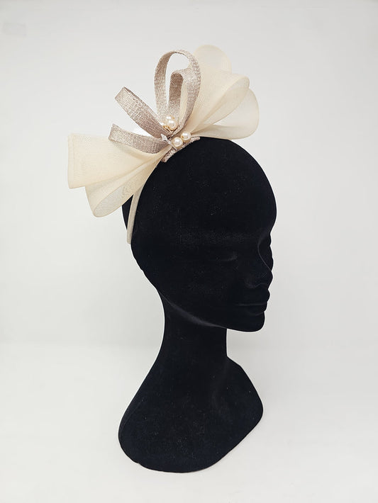 Almond Bow Loop Hairband Fascinator