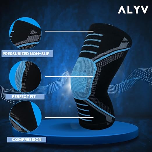 ALYV Compression Knee Sleeves- Size-M