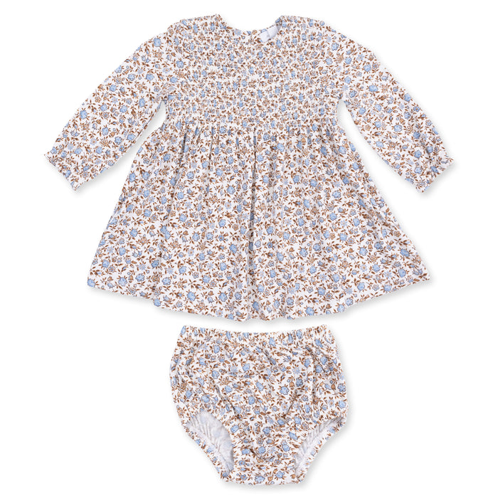 Angel Dear Hazel Floral - Caitlyn Smocked Bodice Dress And Bloomer