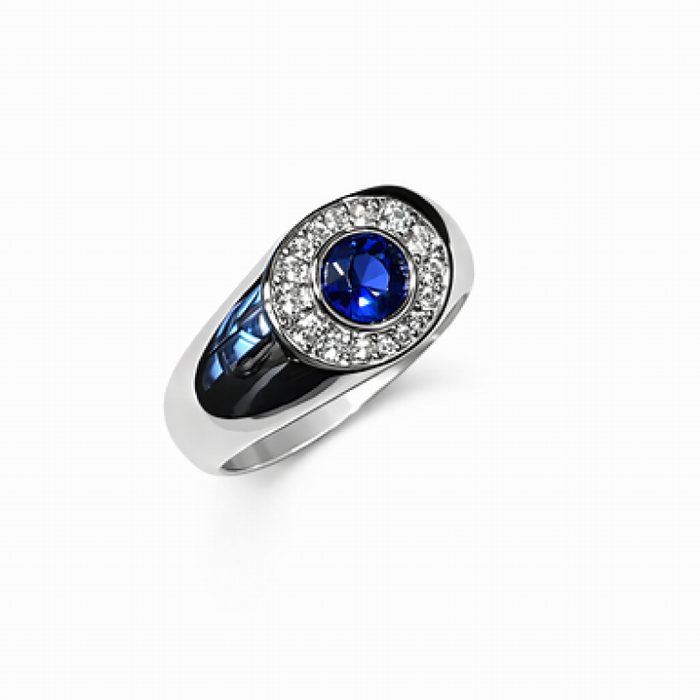 Apex Series – Sterling Silver Blue Sapphire Ring