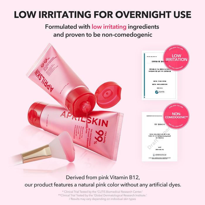 April Skin TXA Niacinamide 99 Night Wrapping Mask 80ml قناع أبريل سكين الليلي نياسيناميد TXA 99 - Princess Cosmetics Qatar