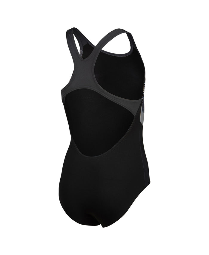 ARENA LOGO KIKKO SWIMSUIT SWIM PRO BACK - BLACK/GREY