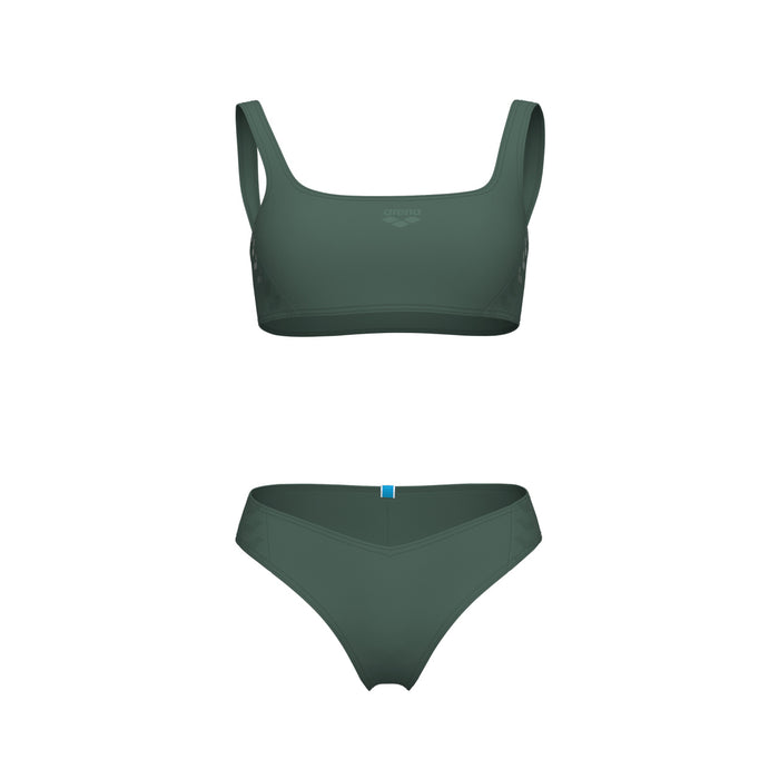 ARENA TEAM STRIPE BIKINI BRALETTE - SAGE
