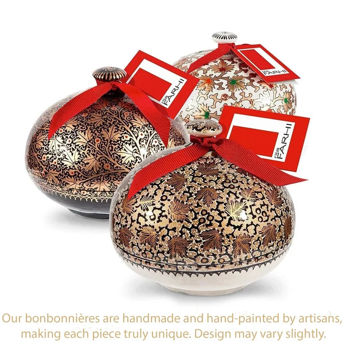 Assorted Chocolate Coated Almonds in a Handmade Bonbonnière, Palm Oil Free, 130g
