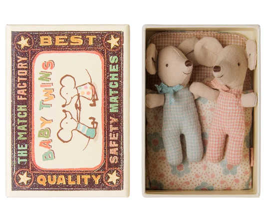 Baby Mouse In A Box - Twins - Checker
