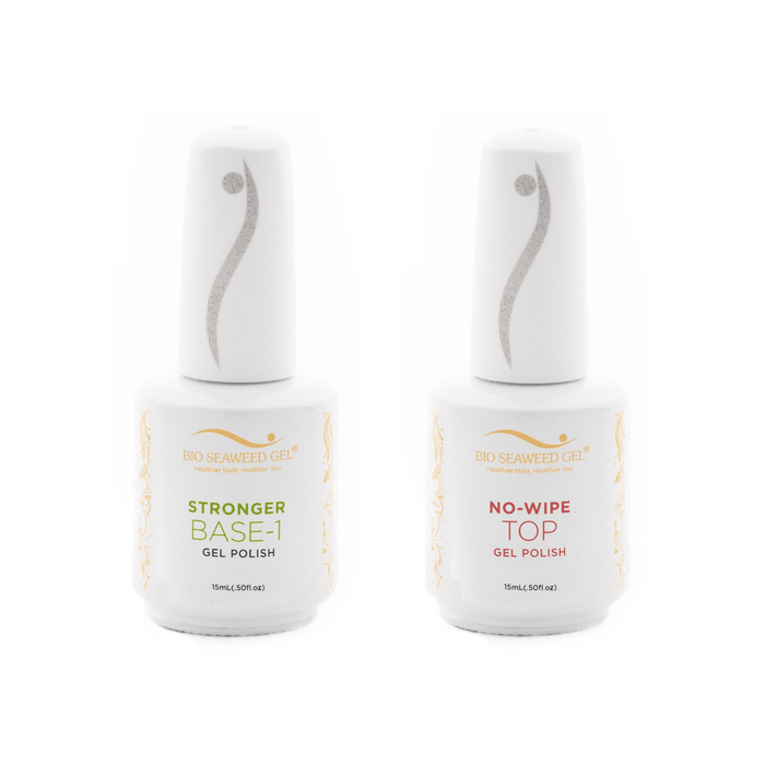 Base-1 and No-Wipe Top Gel Polish Dual Pack