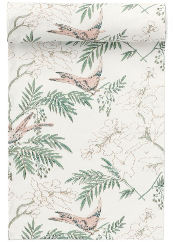Bird and Leaf Table Runner