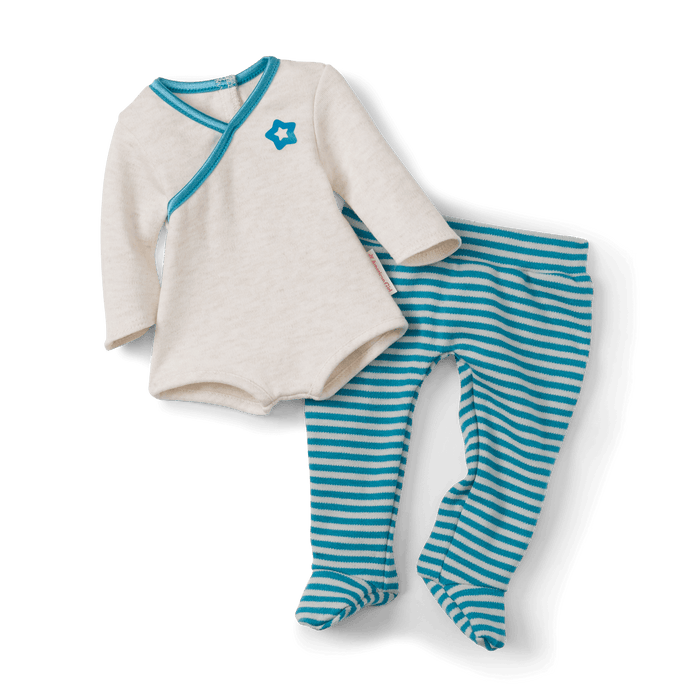 Bitty Baby® Doll #4 in Soft Blue + Bear Friend & Board Book
