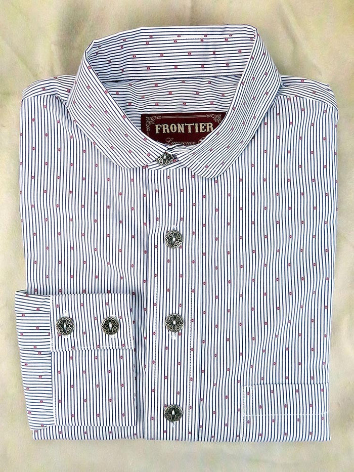 Black Pencil Stripe with Red Accent Men's Dakota Shirt