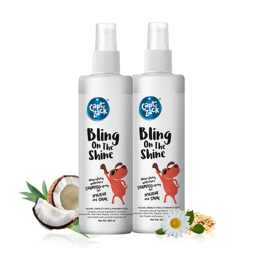 Bling On The Shine Waterless Dry Shampoo for dogs, 250ml Pack of 2