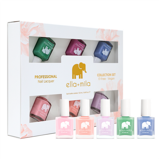 BonBon Collection Set B 6-pack pastel nail polish set in its gift box – ella+mila