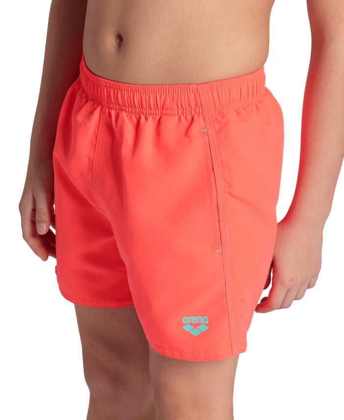 BOYS' BEACH BOXER SOLID - FLUO RED
