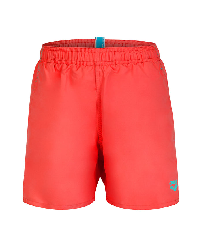 BOYS' BEACH BOXER SOLID - FLUO RED