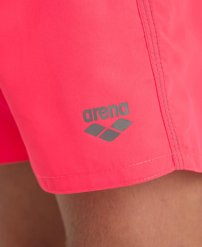 BOYS' BEACH BOXER SOLID - Fluor Red