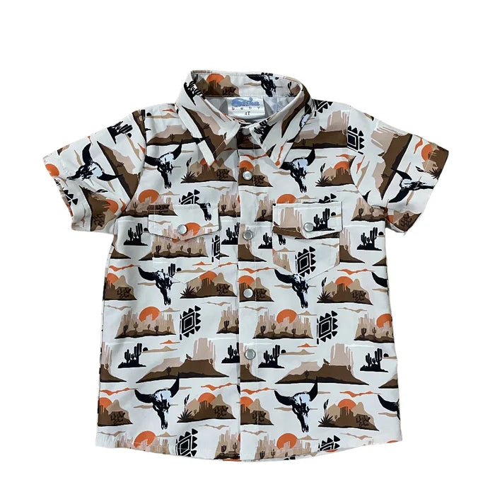 Boys Desert Pearl Snap Shirt