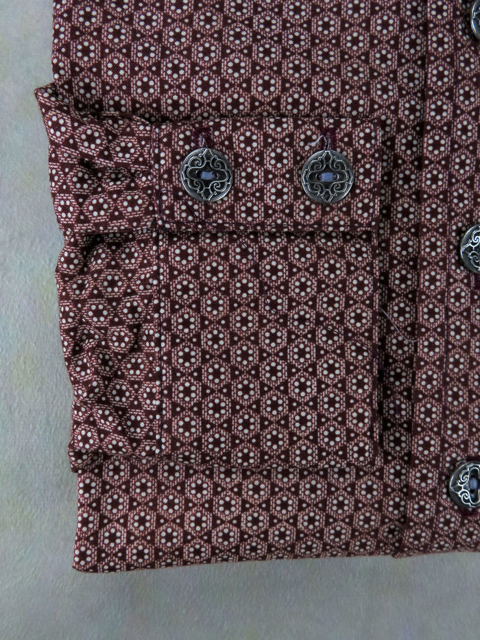 Brick Red Geometric Medallion Men's Dakota Shirt