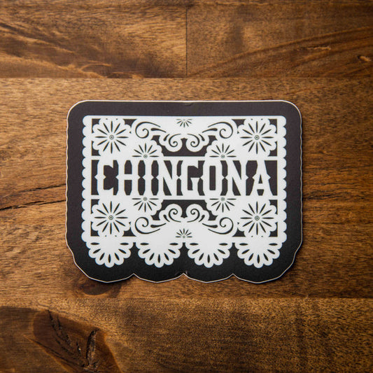 chingona papel picado sew bonita sticker