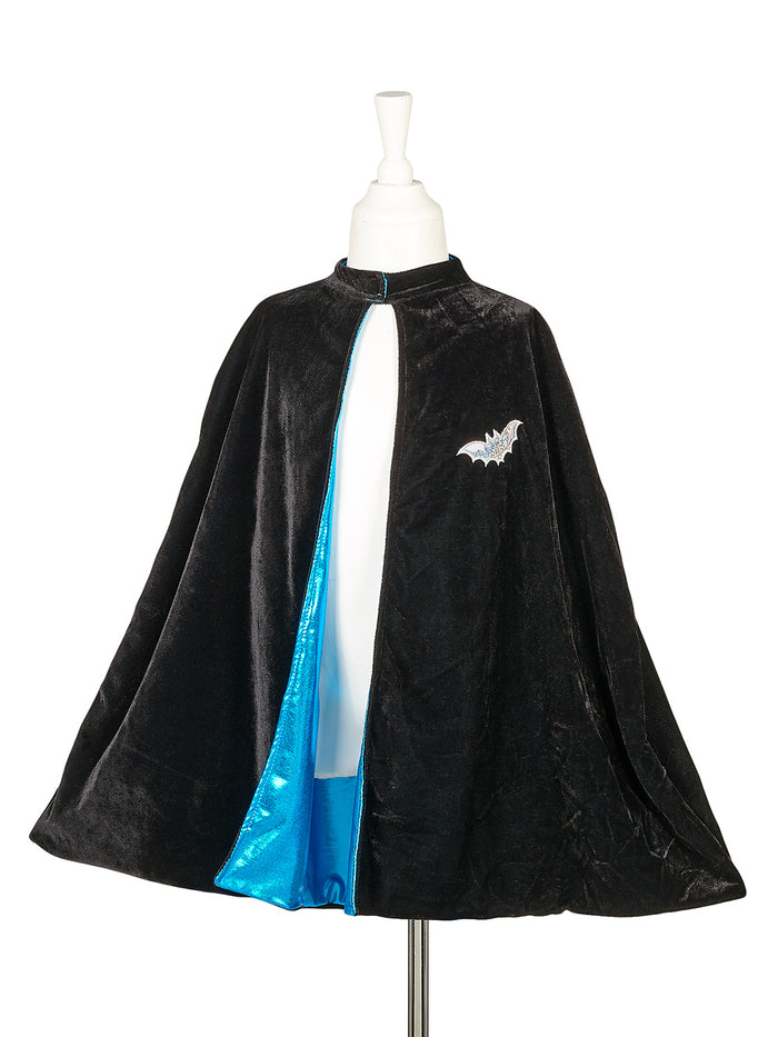 Cape Dress Up - Superhero - Reversible - Front Cut (Black)