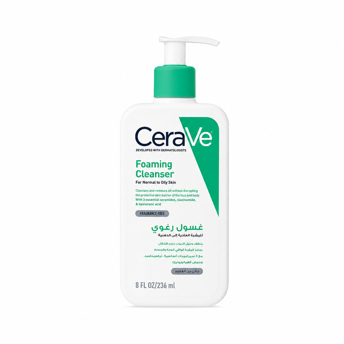 Cerave Foaming Cleanser for Normal to Oily Skin with Hyaluronic Acid