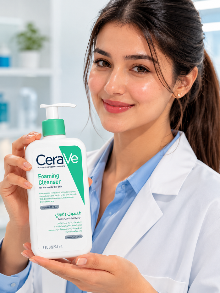 Cerave Foaming Cleanser for Normal to Oily Skin with Hyaluronic Acid