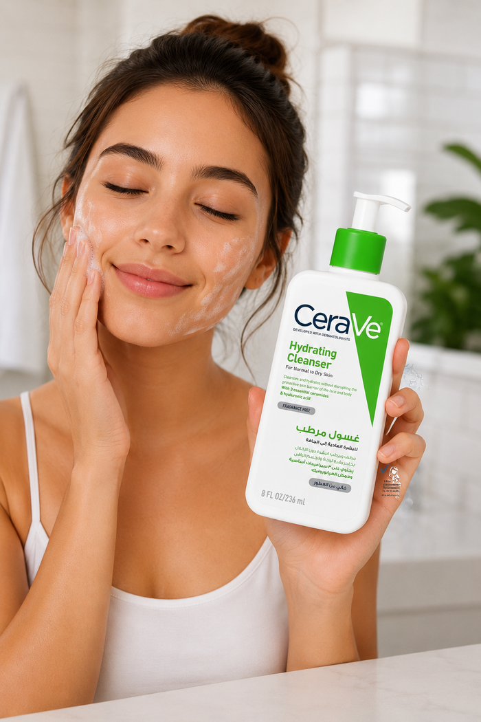Cerave Hydrating Cleanser for Normal to Dry Skin with Hyaluronic Acid