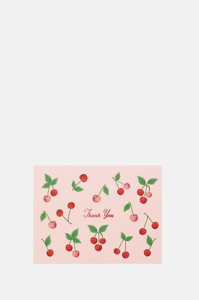 Rifle Paper Co Cherries Thank you Card.