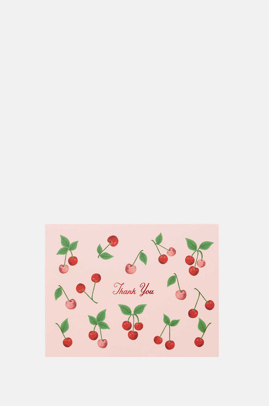 Rifle Paper Co Cherries Thank you Card.