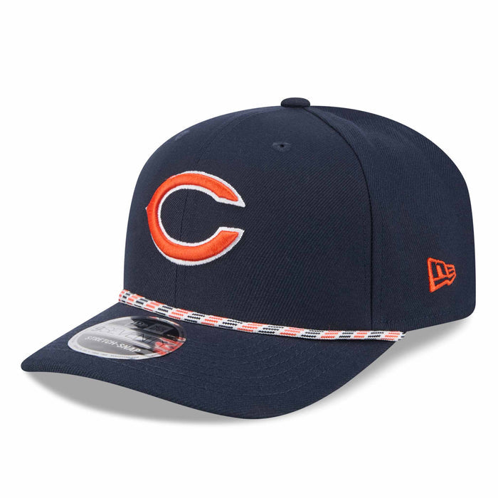 Chicago Bears New Era Navy Bear Face 9SEVENTY Stretch Snap Multi Rope Adjustable Cap