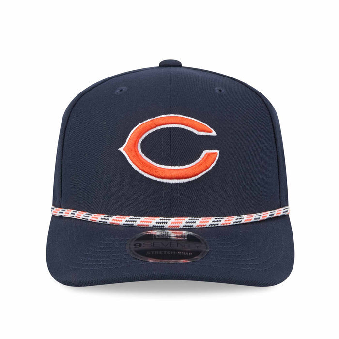 Chicago Bears New Era Navy Bear Face 9SEVENTY Stretch Snap Multi Rope Adjustable Cap